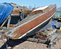 Alkuperäinen Requin-vene Ca'Ira Ouritsaarilla keväällä 2016
Original Requin-boat Ca'Ira on boatyard, spring 2016