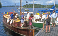 Oden Kryssarklubbenin satamassa Runmarön saarella 2001.  Oden in Svenska Kryssarklubbens harbour Stockholm archipelago in 2001.