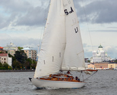 NEPTUN, Universal Rule-vene vuodelta 1912. Arthur Magnus Pettersson rakensi veneen HSS:n telakalla Skifferholmilla.