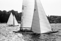 Sk 75 BLANKA S-18 and OBERON S-0,1 the August Plym¨s yacht built in 1901. Foto: Stockholm 1991