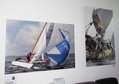 Large size prints, on the left JR's and on the right Petri Porkola's images