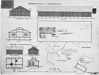 Kotkasaarten karille rakennettu Lindgrenin telakkahalli 1929.