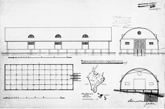 Läntisen Kotkasaaren venehalli 1914.