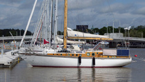 s/y Panthera at harbour in Porvoo town, autumn 2022
