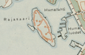 Rajasaari 1932. Helsingin kaupunginarkisto, kaupunkisuunnitteluvirasto, asemakaavaosaston arkisto. Osa kartasta