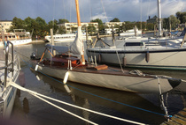 Löjan Sk 30 m2 Porvoossa Wileniuksen telakalla. Kuva: Mari Toivanen 2020.