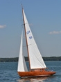 This boat is Albertina, designed by Harry Relander and built by Åbo Båtvarv in 1939. She is in good condition, representing the small cruising yachts which appeared on the 1930's. Harry Relander is known as the designer of somewhat bigger yacht, named as Relanderkryssare. Albertina was added into the fleet of the yard, and she is sailing under the Estonian flag.