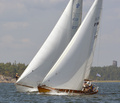FIN 73 Huh-Mari, design S & S, constr Eino Antinoja 1966. Shampanjaregatta 2014