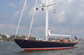 s/y Mulligan, a Claasen Shipyards constructed yacht, designed by Andre Hoek. Mooring on Merenkävijät -harbour