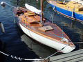 C-vene Iris-Felicia Vaasassa 2017. Purjenumero L-24, rak. Kråkö. Porvoo 1950. Gösta Kyntzell.
