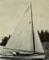 O.E. Lindgrenin rakentama vene. Foto: Lindgrenien arkisto, kuvaaja tuntematon