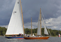 12 mR FIN 1 Blue Marlin and FIN 9 Vesterviking, designer Karl Hjeldt, constr Henry Orrman Portö 1957.