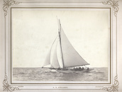 Saga, design et constr A. Andersson, owner Sven Hyden K.S.S.S. Photo: K.E. Ståhlberg, Helsinki, Sinebrychoff Trophy Challenge       6-10.7.1895