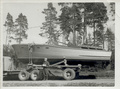 Johtaja Nyblinin vene valmiina. Kuva Outboard Motor  Museum